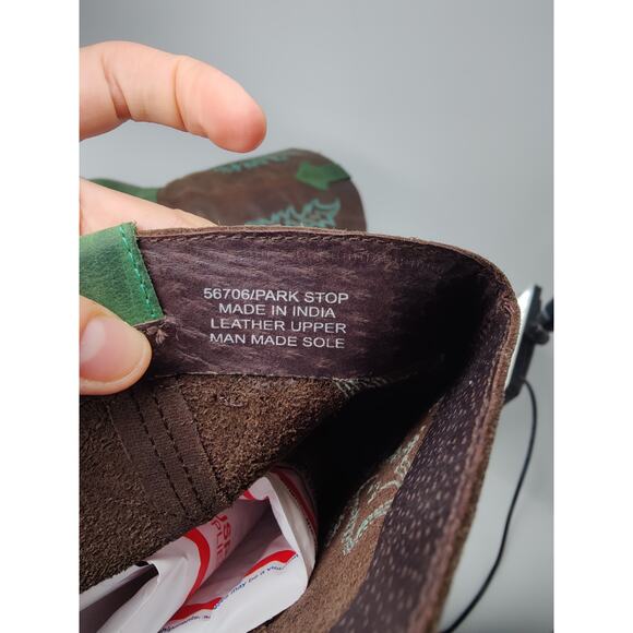 Green leather Cowboy boots sz 7 - Picture 7 of 9